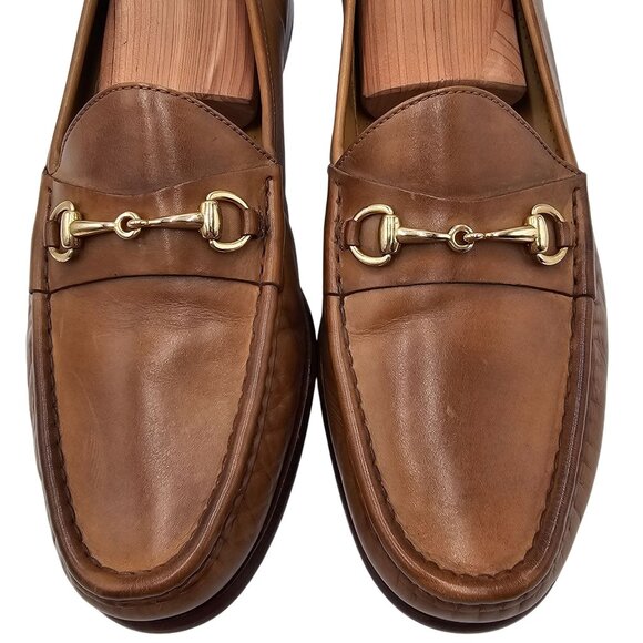 Cole Haan Mens 11.5M Light Brown Tan Gold Horsebit Leather Dress Shoes Loafers - Picture 8 of 14